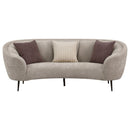 Ellorie 2-piece Upholstered Curved Sofa Set Beige