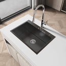 Stainless Steel Kitchen Sink, 27″x19″ Single Bowl, Overmount Handmade Sink by HouseOfZazla
