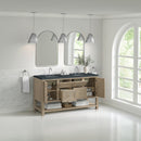 James Martin Breckenridge 60" Double Bathroom Vanity, Whitewashed Oak