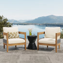 Porto - Outdoor Club Chair - Teak / Beige by HouseOfZazla