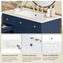 Bathroom Vanity With Ceramic Sink, Soft Close Doors, Adjustable Shelves by HouseOfZazla