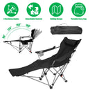Reclining Camping Chair with Footrest – 4-Position Adjustable