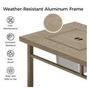 3 In 1 Outdoor Propane Fire Pit Table 50, 000 BTU With Ice Bucket - Beige by HouseOfZazla
