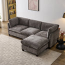 Chenille Upholstered L-Shape Sectional Couch