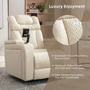 270 Degree Swivel Power Recliner With Tray Table, Phone Holder, Cup Holder, USB Port