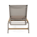 Hargrove - Outdoor Patio Aluminun Chaise Lounge, Outdoor Mesh Seat - Natural / Silver