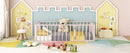 Metal Floor Bed Frame With Fence And Door by HouseOfZazla
