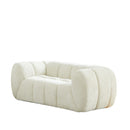 Quilted Cloud Sofa With Rounded Armrests And Piano Key Backrest Design by HouseOfZazla