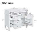 Bathroom Vanity With 2 Drawers And Tip-Out Drawer, Storage Cabinet by Unique Piece Furniture