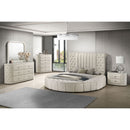 Santiago - Upholstered Round Storage Bed With Built In Charging Ports by HouseOfZazla