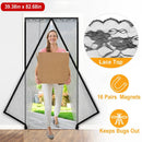 Magnetic Mesh Curtain for Door with Seamless Magnets by LJGDeals