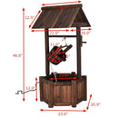 Garden Rustic Wishing Well Wooden Water Fountain with Pump by LJGDeals