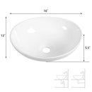 Oval Bathroom Basin Ceramic Vessel Sink by LJGDeals