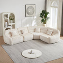 123.2-Inch Modern Luxury Curved Corner Sectional Sofa