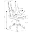 Stanton - Upholstered Adjustable Chair With Padded Arms And Adjustable Height - Gray