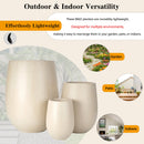U_STYLE Lightweight Round MGO Outdoor Planter Set - 3 Sizes by HouseOfZazla