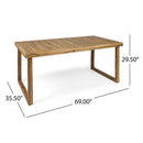 Outdoor 7 Piece Dining Set With Cushions - Sandblasted Natural / Beige by HouseOfZazla