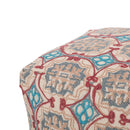 Amelia - Handcrafted Fabric Pouf, Rustic Elegance - Multicolored by HouseOfZazla