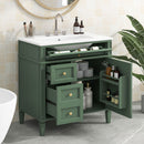 Bathroom Vanity With Top Sink, Storage Cabinet With 2 Drawers, Tip Out Drawer by Unique Piece Furniture