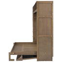 Full Size Murphy Bed With Wardrobe, Drawers, And Open Shelves - Wood by HouseOfZazla
