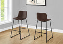 Bar Height Office Chair with Curved Backrest and Leather-Look Upholstery by HouseOfZazla