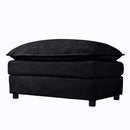 Luxury Chenille Ottoman with Double-Layer Cushion