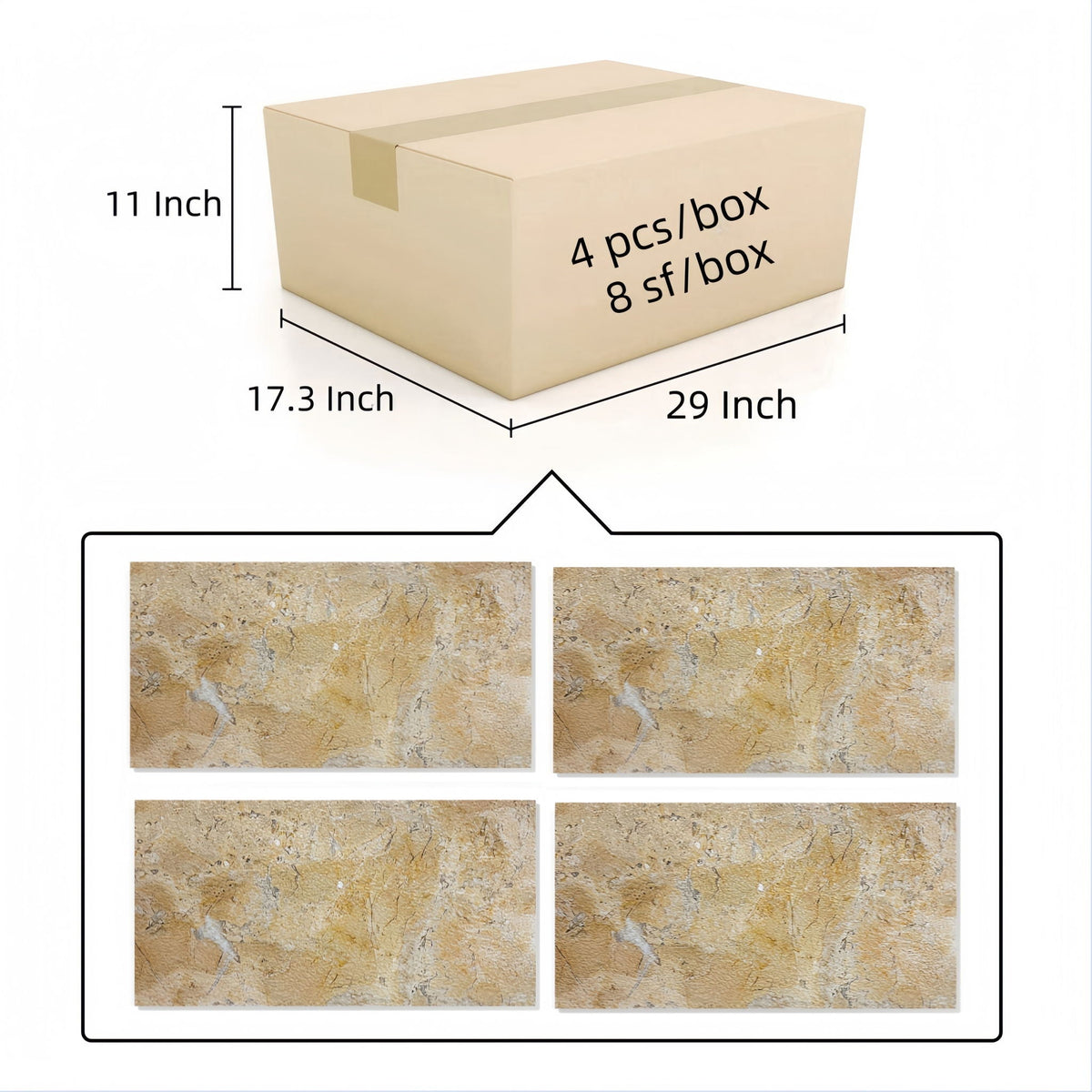 Natural Marble Polished Tile For Wall And Floor (Set of 4), photo 32 of 40