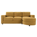 Modern L-Shaped Sectional Sofa With Curved Chaise, USB Ports, And Side Storage Pockets by Unique Piece Furniture