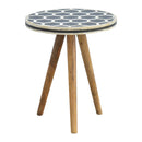 Inlay Bone Tripod Stool - Beige / White by Unique Piece Furniture