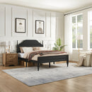Elegant Bedroom Centerpiece Queen Bed with Padded Headboard Insert