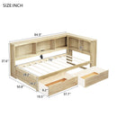 Daybed With 2 Storage Drawers, Storage Cabinets, USB Ports