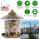 Hanging Gazebo Wild Bird Feeder Outdoor Bird Seed Station with Large Capacity 6 Feeder Ports for Garden Patio Park Weatherproof Easy To Refill by GBruno Store