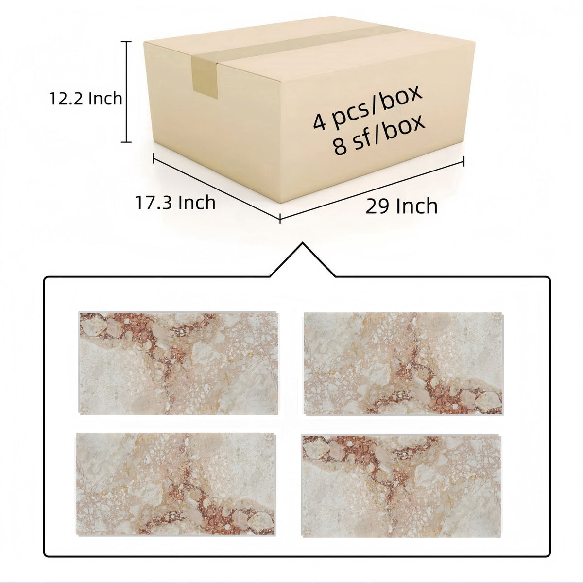 Natural Marble Polished Tile For Wall And Floor (Set of 4), photo 33 of 40
