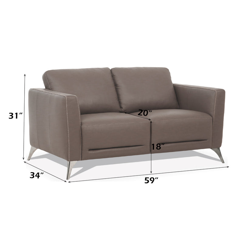 Malaga Leather Loveseat, photo 4 of 5