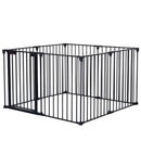 Adjustable Safety Gate Play Yard Metal Doorways Fireplace Fence Christmas Tree Fence Gate For House Stairs Gate Prohibited Area Fence