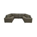 Upholstered Large Arms Sectional With Recliner Seats