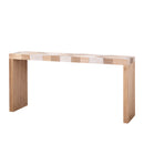 Modern Console Table, 62' Long Entryway Table with Chevron Patterned Top
