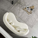 Drake - Japandi Style Curvy Boucle Sofa by HouseOfZazla