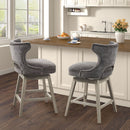 360 Degree Swivel Counter Stool With Silver Detailing by HouseOfZazla