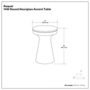 Raquel - Side Table - Antique Brass / White
