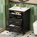 Bathroom Vanity With Sink, Free Standing 3 Drawer Storage Cabinet by HouseOfZazla