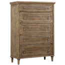5 Drawer Chest With Construction - Taupe by HouseOfZazla
