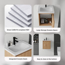 20 Inch Floating Bathroom Vanity with Sink, Soft-Close Door, Ceramic Sink, Plywood by HouseOfZazla