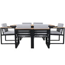 7 Pieces Outdoor Dining Set Patio Dining Table And Chair Set With And Removable Cushions For Patio by HouseOfZazla