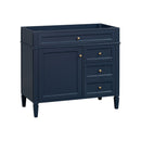 Bathroom Vanity With 2 Drawers And Tip-Out Drawer, Storage Cabinet by Unique Piece Furniture