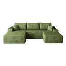 107" Cloud Sectional Sofa with 1 Ottoman