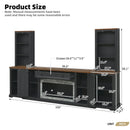 3-Piece TV Stand Set with Curved Side Cabinets for TVs Up to 70"