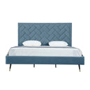 Crosby - Bed With Upholstered Headboard And Slats by HouseOfZazla