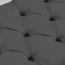 35 Inch Storage Ottoman, Button-Tufted Ottoman Linen Storage Bench, Ottoman with Storage