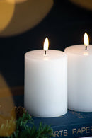 LED Candles With Wick And Remote Control Timer (Set of 2) - White by Unique Piece Furniture
